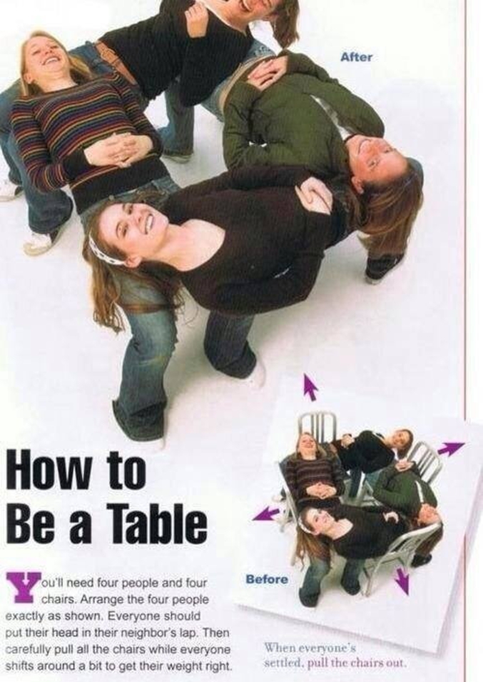 Ça peut toujours servir si vous avez besoin d'une table.