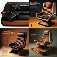 Des fauteuils inspirés de l'Atari 2600 dessinés par une IA