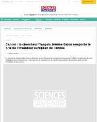 Le chercheur français Jérôme Galon nommé inventeur de l'année