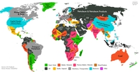 La carte mondiale de l'exportation