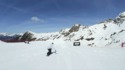 Atterrissage douloureux en snowboard