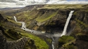 La cascade d'Háifoss, en Islande