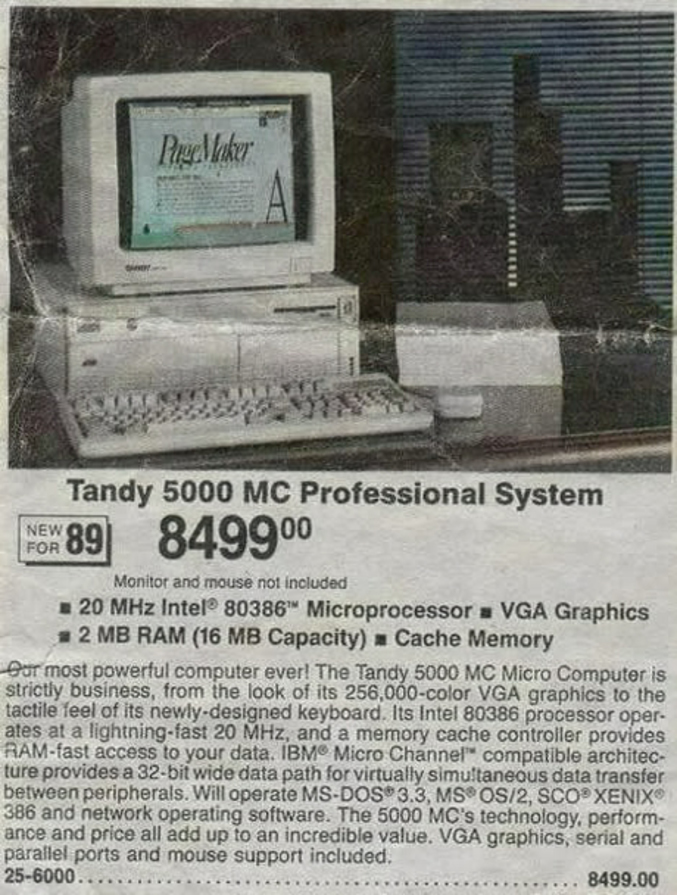 En 1989, un ordinateur puissant, c'était ça.