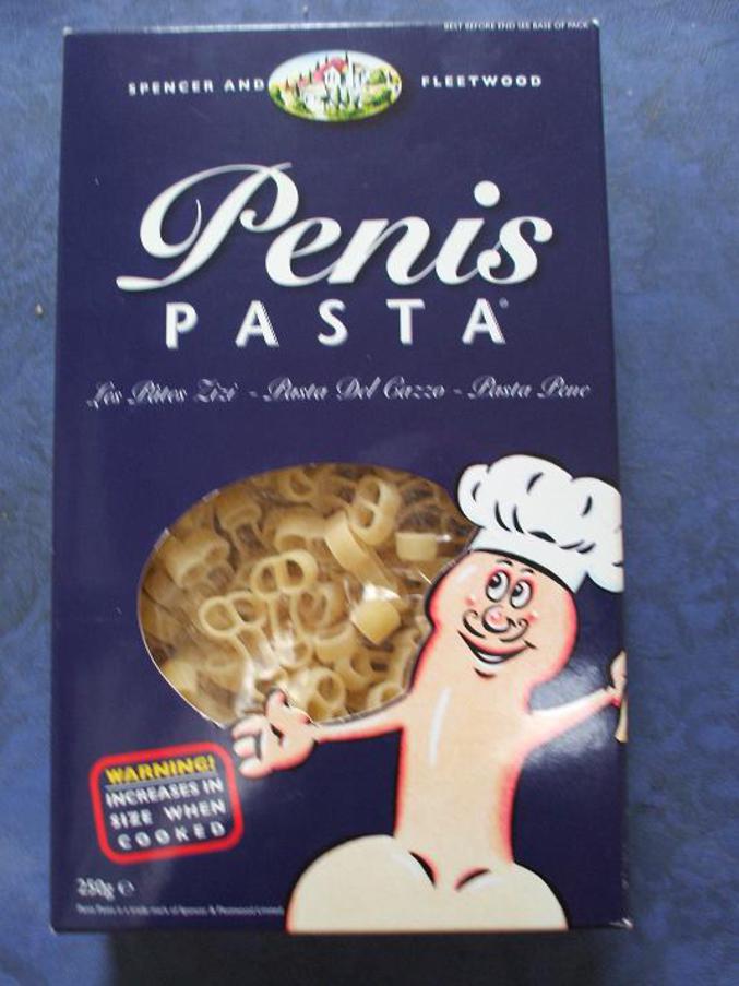 Des pâtes en forme de pénis.