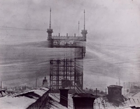 La tour centrale de téléphonie à Stockholm en 1890