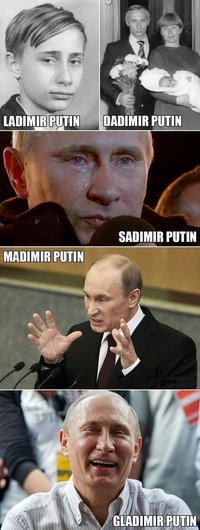 Différentes émotions de Vladimir