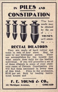 Dilatateur rectal (existe en plusieurs tailles)