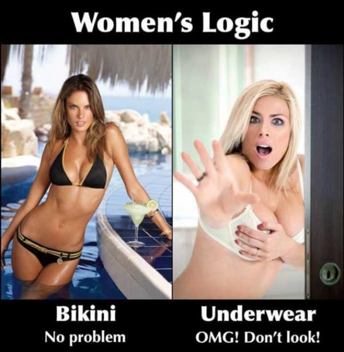 Je suis sur que la majeure partie des filles qui se baladent en bikini chez elle, n'ose pas porter de sous vêtement à la plage.