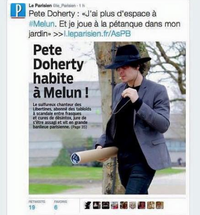 Le Parisien annonce que Pete Doherty s'installe à Melun