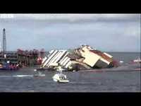 Redressement du Costa Concordia en Time Lapse