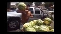 King of catching watermelons 