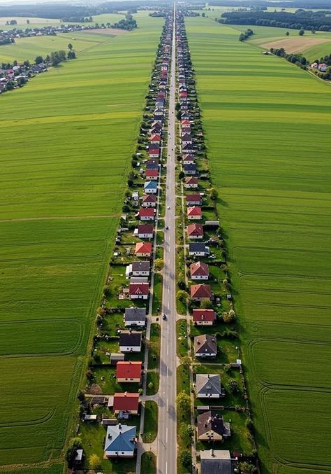 - Elle est où la boulangerie ?
- Juste à l'autre bout de la rue
- Ah OK, je reviens dans 2 jours avec le pain

Photo : Sułoszowa, Pologne, 6000 habitants