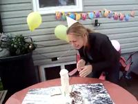 Gâteau d'anniversaire phallique