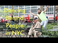 Dancing behind people
