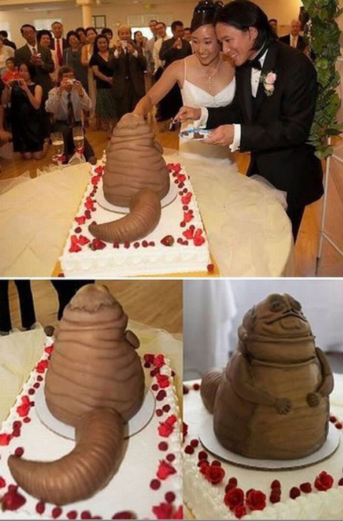 ...mais c'est bien la dernière chose à laquelle j'aurais pensé pour un gâteau de mariage.