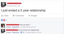 Je viens de mettre fin à une relation vieille de cinq ans...