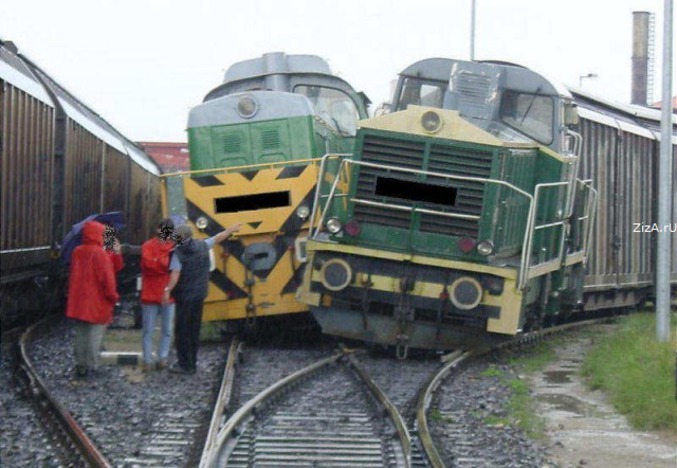 Une collision entre 2 trains