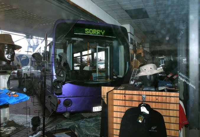 Un bus qui éprouve des remords.