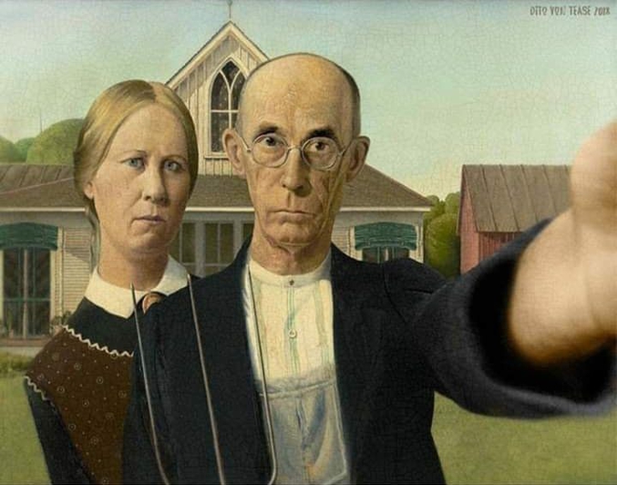 Le célèbre tableau de Grant Wood n'était en fait qu'un selfie...