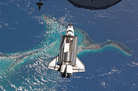 Navette spatiale vue depuis ISS