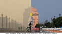 Une vue de New-Delhi avec et sans pollution