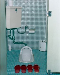 wc inconnu, insolite (la forme, les chaussures...)