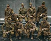 Photo (sans doute colorisée) de quelques soldats du Harlem Hell