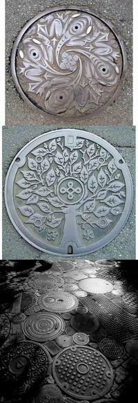 Au Japon, les plaques d'égout sont plutôt artistiques