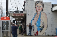 Hillary Clinton en fresque murale