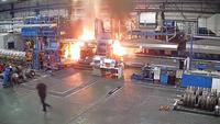 Incendie dans une usine 