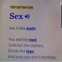 Le sexe c'est comme les maths
