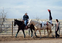 Encore une adepte de cette nouvelle discipline équestre 