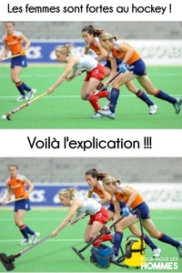les femmes sont fortes au hockey 
