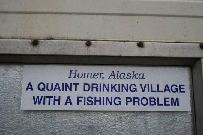 "plaisant village d'alcooliques avec un problème de poisson"