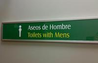 Toilettes avec hommes