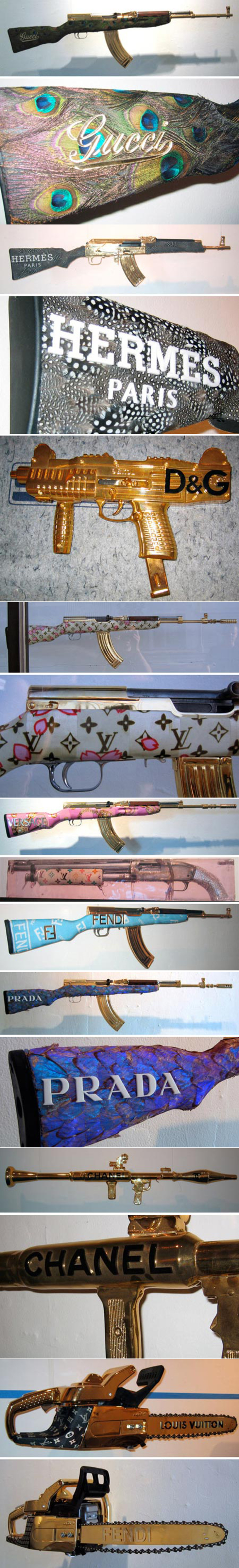 Des armes pour les amateurs de luxe.