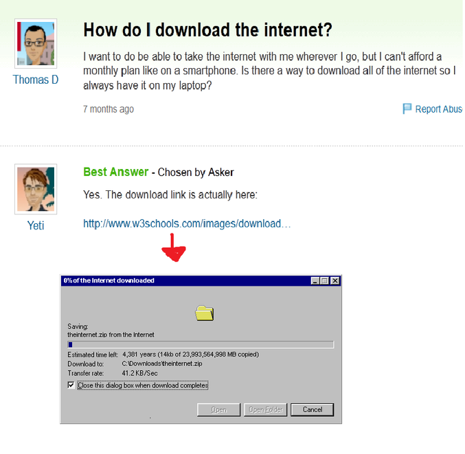 Comment télécharger internet ? 