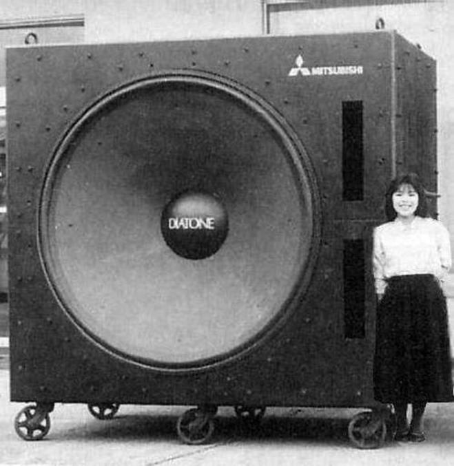Le Diatone D-160, un haut-parleur de 160cm produit en 1985.