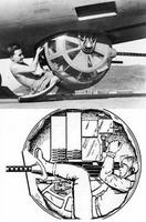 Mitrailleur du ventre de fuselage d'une forteresse volante américaine