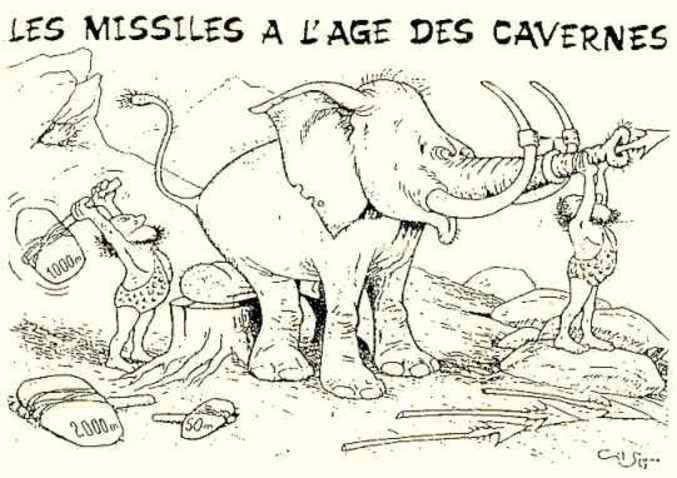 Les missiles à l'age des cavernes.