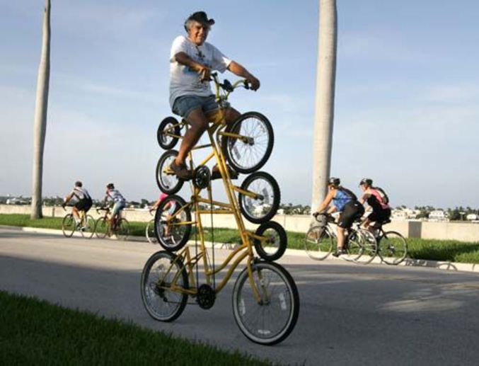 Un vélo qui demande beaucoup d'équilibre.