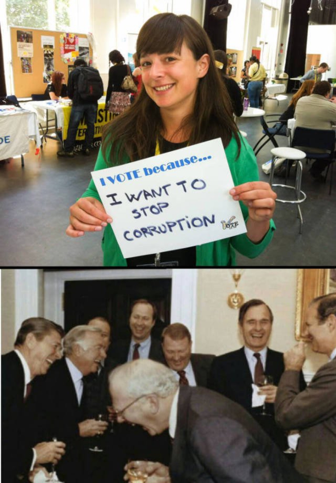 je veux en finir avec la corruption.