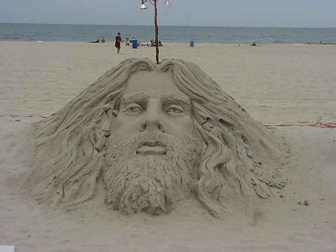 Une sculpture de sable bien realisée !