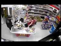 Robbery grocery store in Russia