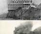 Cliff house à San Francisco vers 1900 et, plus bas, après le tremblement de terre de 1907