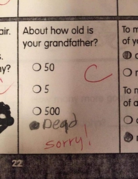 L'age de ton grand père