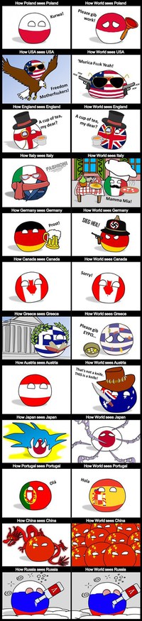La réputation des pays vu par Polandball
