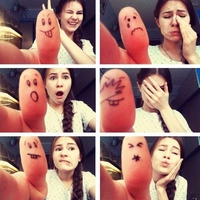 Selfies avec un pouce