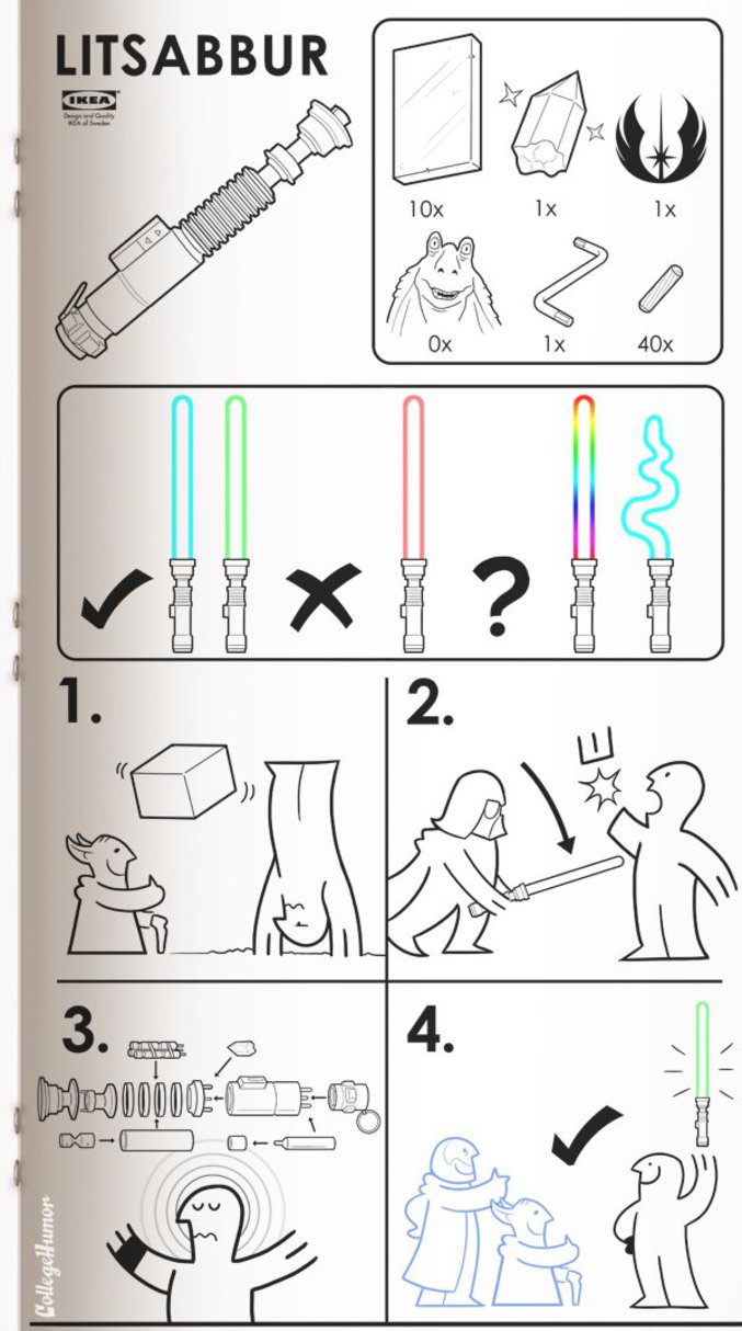Sabre laser made in IKEA