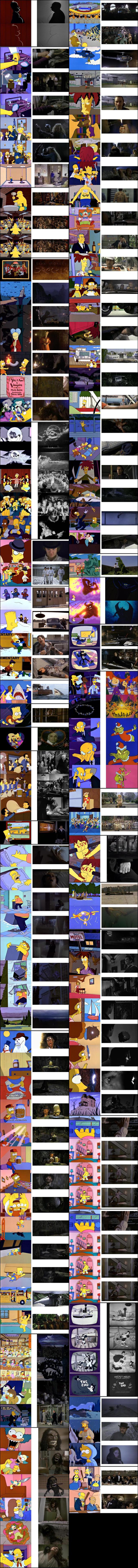 Les 31 films parodiés par les Simpson en parallèle avec le dessin animé.